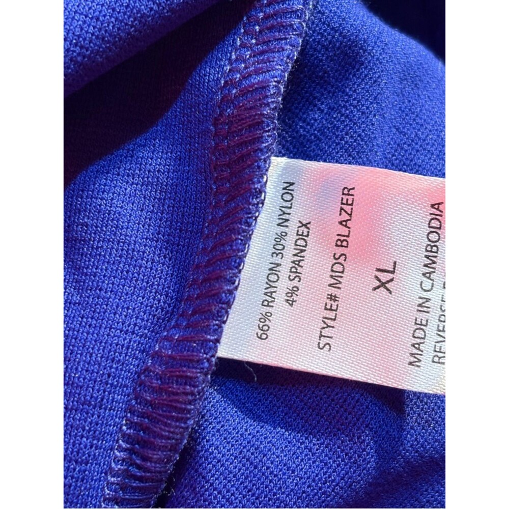 Dear Scarlett Royal Blue Open Front Blazer Jacket XL - Picture 6 of 6